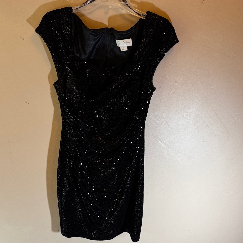 Jessica Simpson Black Sequin Mini Dress